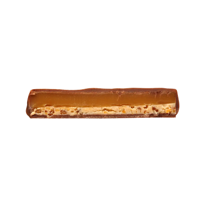 Butterkaramell-Schnitt mit Schichten.