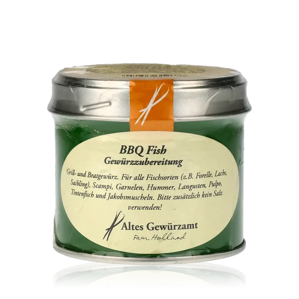 BBQ Fish, Altes Gewürzamt, grüne Dose