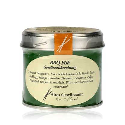 BBQ Fish, Altes Gewürzamt, grüne Dose