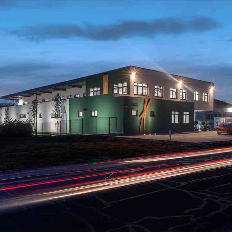 Firmengebäude vom Alten Gewürzamt bei Nacht