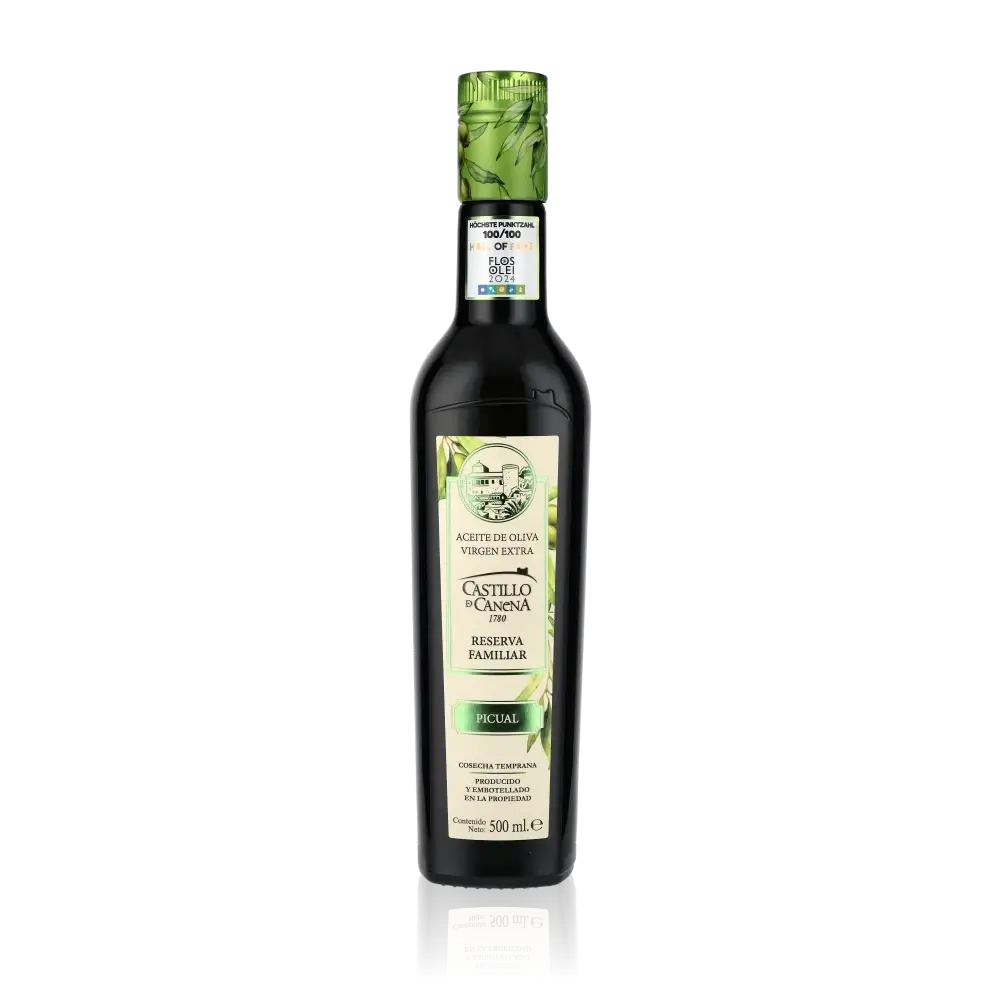 Olivenölflasche Castillo de Canena Picual Reserva Familiar.