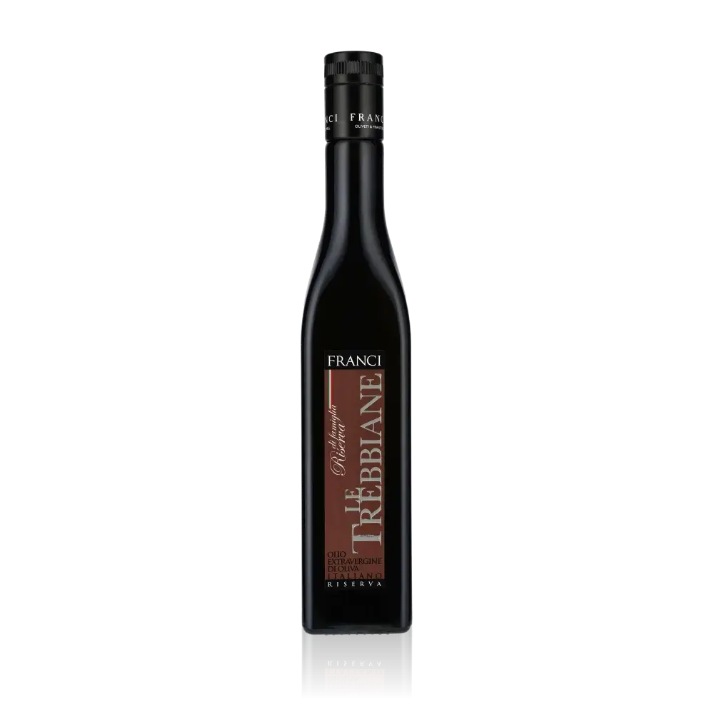 Flasche Frantoio Franci Le Trebbiane Olivenöl 500ml.