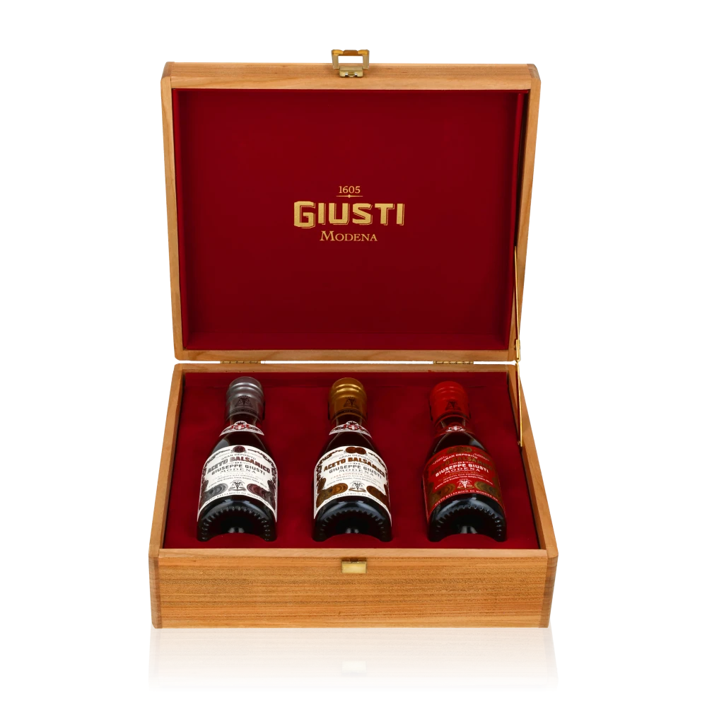 Dreier Kollektion in Holzkiste - Giuseppe Giusti