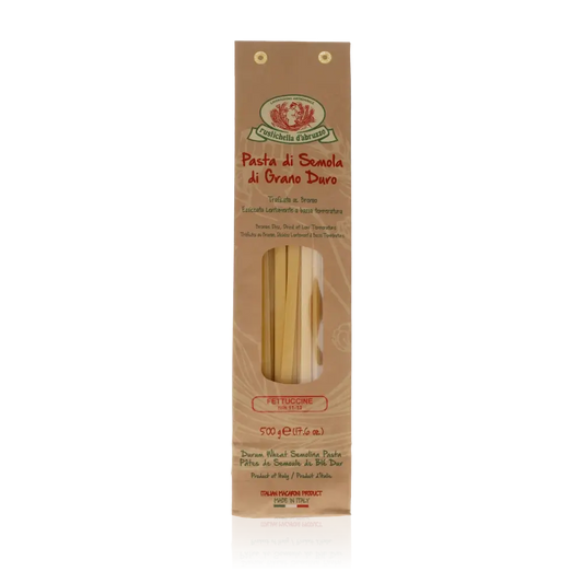 Rustichella Abruzzo Fettuccine Pasta Verpackung, 500g.