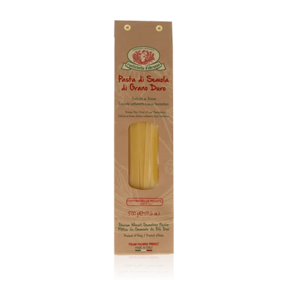 Rustichella Abruzzo Papardelle Rigate Pasta Verpackung.