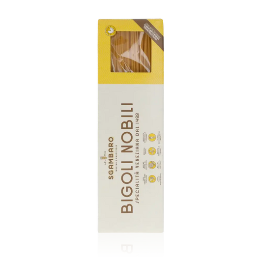 Sgambaro Bigoli Nobili Pasta Verpackung, 500g, Vorderansicht.