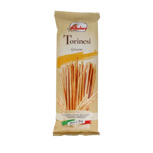 Valledoro Torinesi Grissini in Verpackung, italienisches Gebäck.