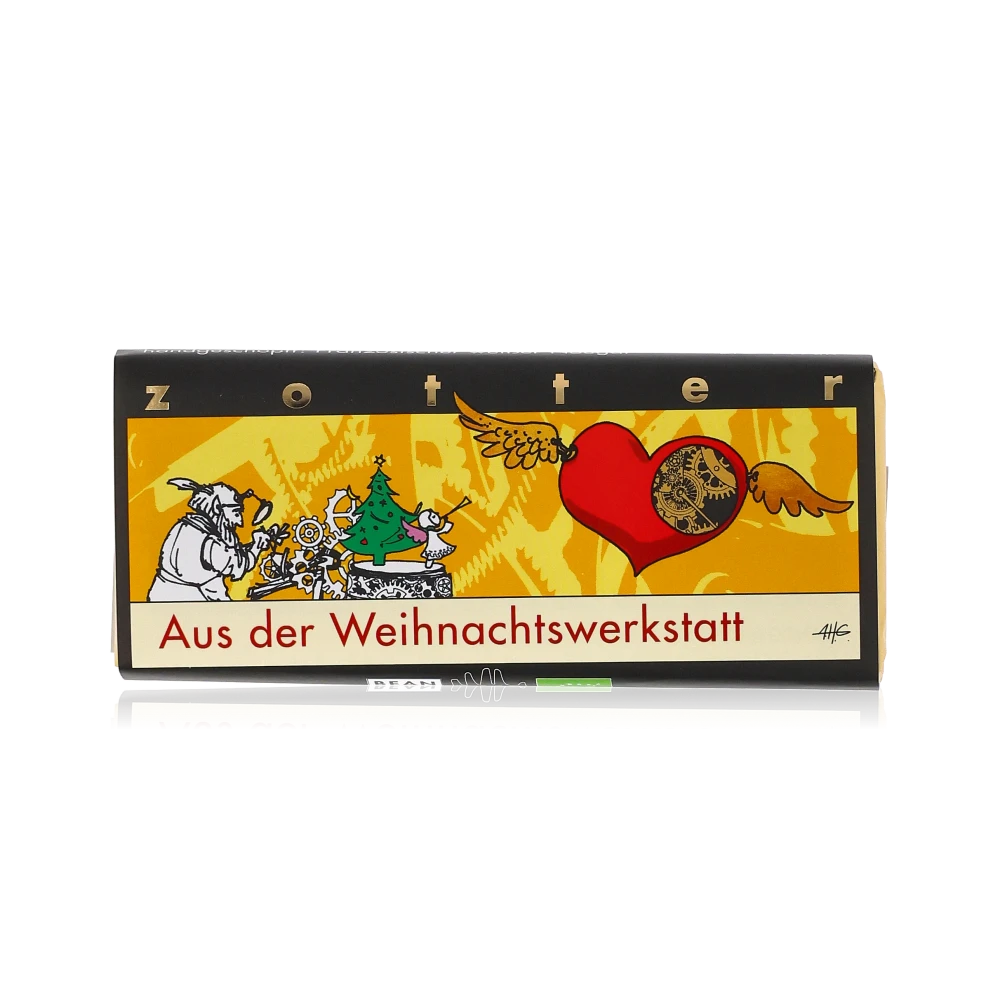 Aus der Weihnachtswerkstatt von Zotter - Handgeschöpfte Schokolade, BIO