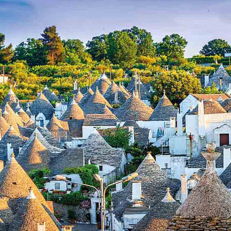 Trulli-Häuser in Apulien, Italien.