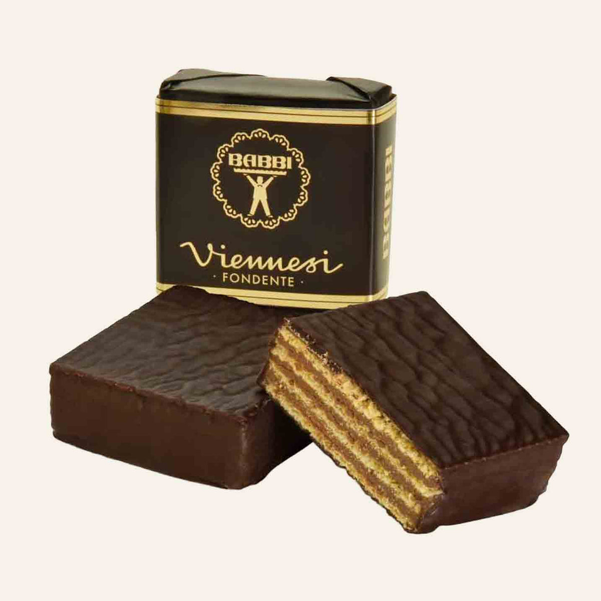 Schokoladenwaffeln mit Verpackung.