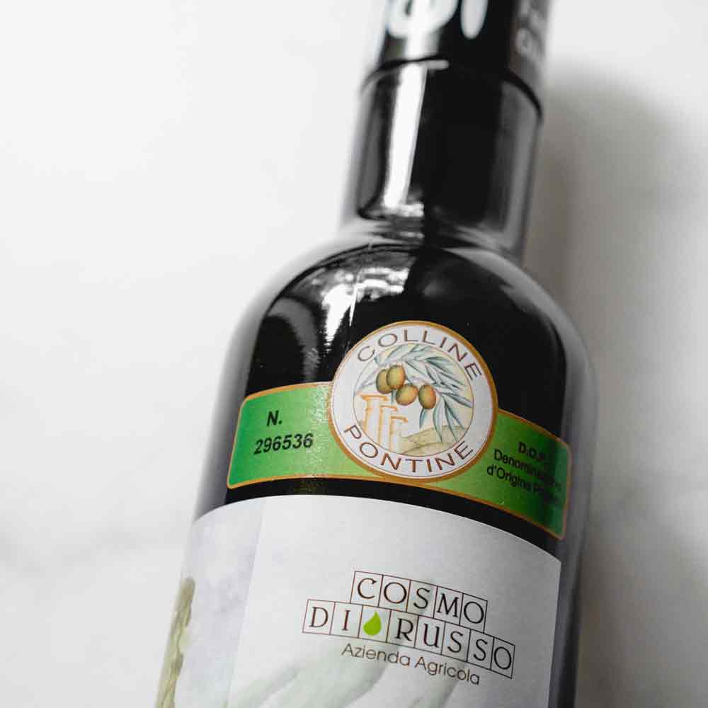 Flasche Olivenöl Cosmo Di Russo Colline Pontine.
