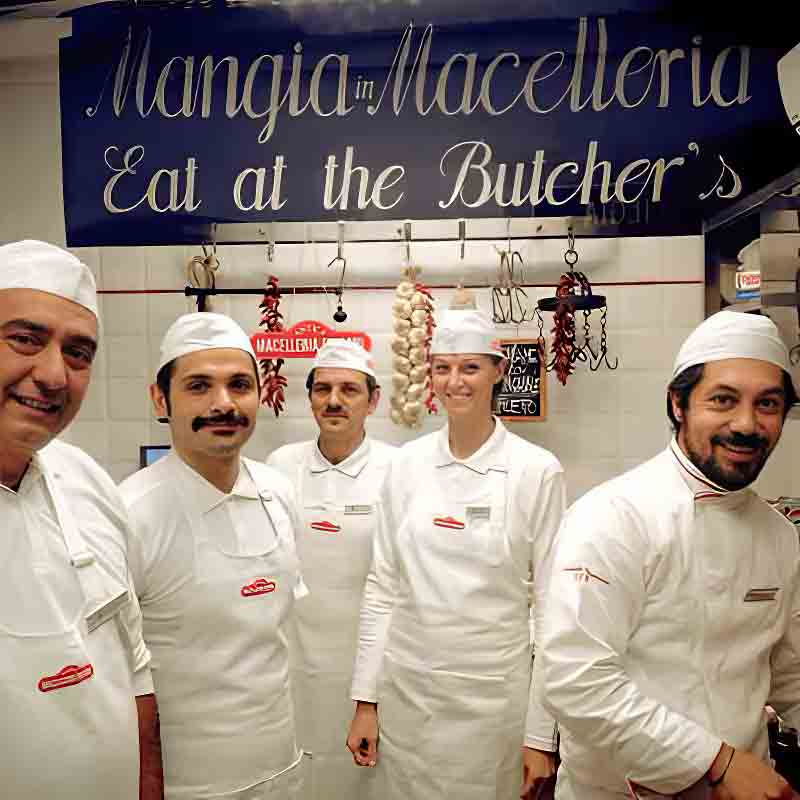 Das 5 köpfiges Team der Macelleria Falorni