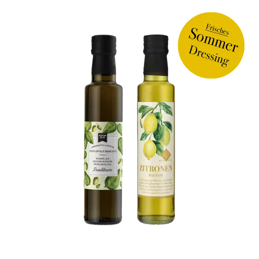 Zitronen-Basilikum-Dressing-Duo